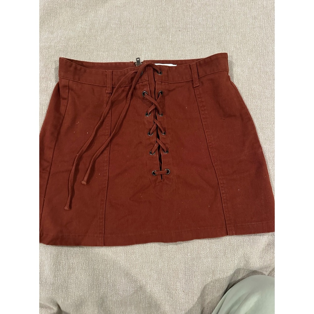 Burgundy forever 21 mini skirt